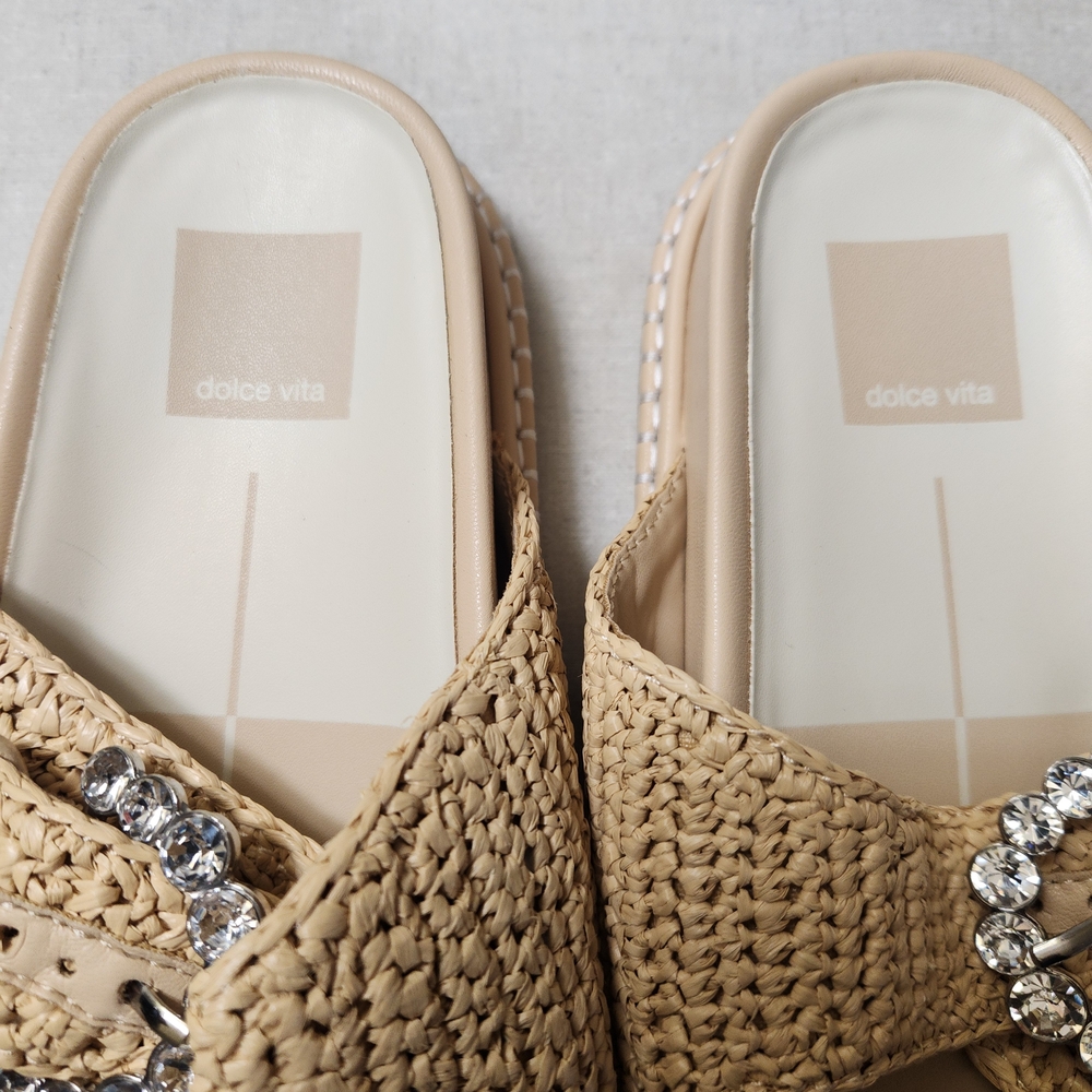 Dolce Vita Tan Woven Women's Comfy Slide Sandals, Size 9.5, NWOT - Picture 5 of 8